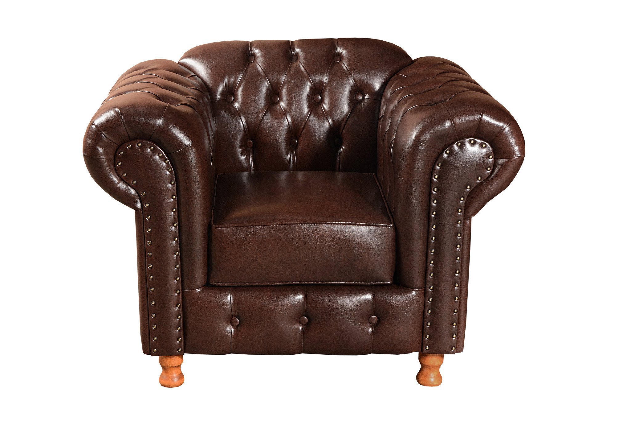 Conjunto de Sofá 3 Lugares e 2 Poltronas Chesterfield Luís Xv - 6