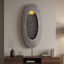 Ver imagem 7 de Fonte Cascata de Parede Oval com LED e Bomba - Cinza 74 cm