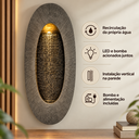 Ver imagem 4 de Fonte Cascata de Parede Oval com LED e Bomba - Cinza 74 cm