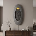 Ver imagem 6 de Fonte Cascata de Parede Oval com LED e Bomba - Cinza 74 cm