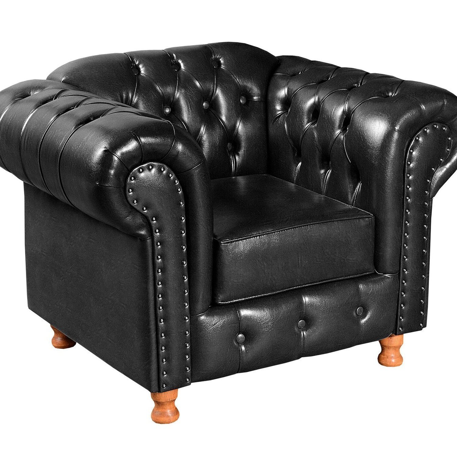 Conjunto de Sofá 3 Lugares e 2 Poltronas Chesterfield Luís Xv - 5