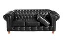 Ver imagem 3 de Conjunto de Sofá 3 Lugares e 2 Poltronas Chesterfield Luís Xv Preto