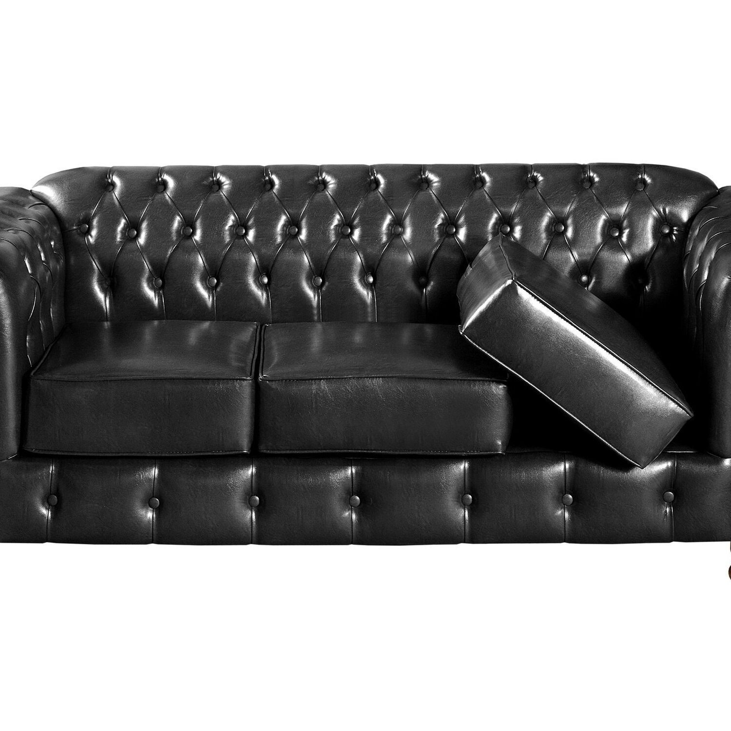 Conjunto de Sofá 3 Lugares e 2 Poltronas Chesterfield Luís Xv - 2