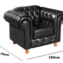 Ver imagem 7 de Conjunto de Sofá 3 Lugares e 2 Poltronas Chesterfield Luís Xv