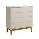 Ver imagem 1 de Comoda Gaveteira Elfe Classic 4 Gavetas Areia Fosco - Moveisaqui