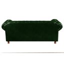 Ver imagem 4 de Conjunto de Sofá 3 Lugares e 2 Poltronas Chesterfield Luís Xv Verde