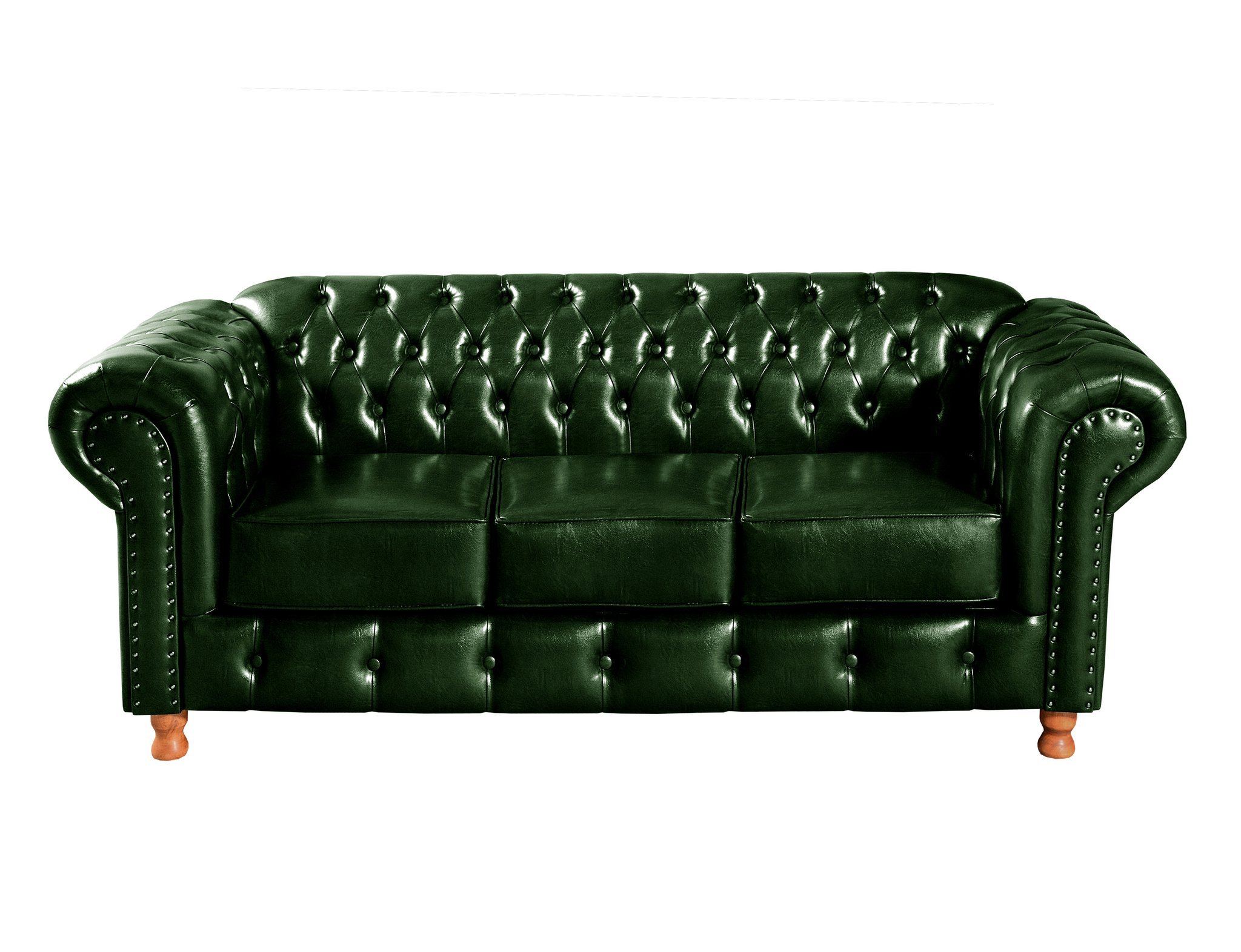 Conjunto de Sofá 3 Lugares e 2 Poltronas Chesterfield Luís Xv - 2