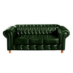 Conjunto de Sofá 3 Lugares e 2 Poltronas Chesterfield Luís Xv - 2