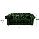 Ver imagem 2 de Conjunto de Sofá 3 Lugares e 2 Poltronas Chesterfield Luís Xv Verde