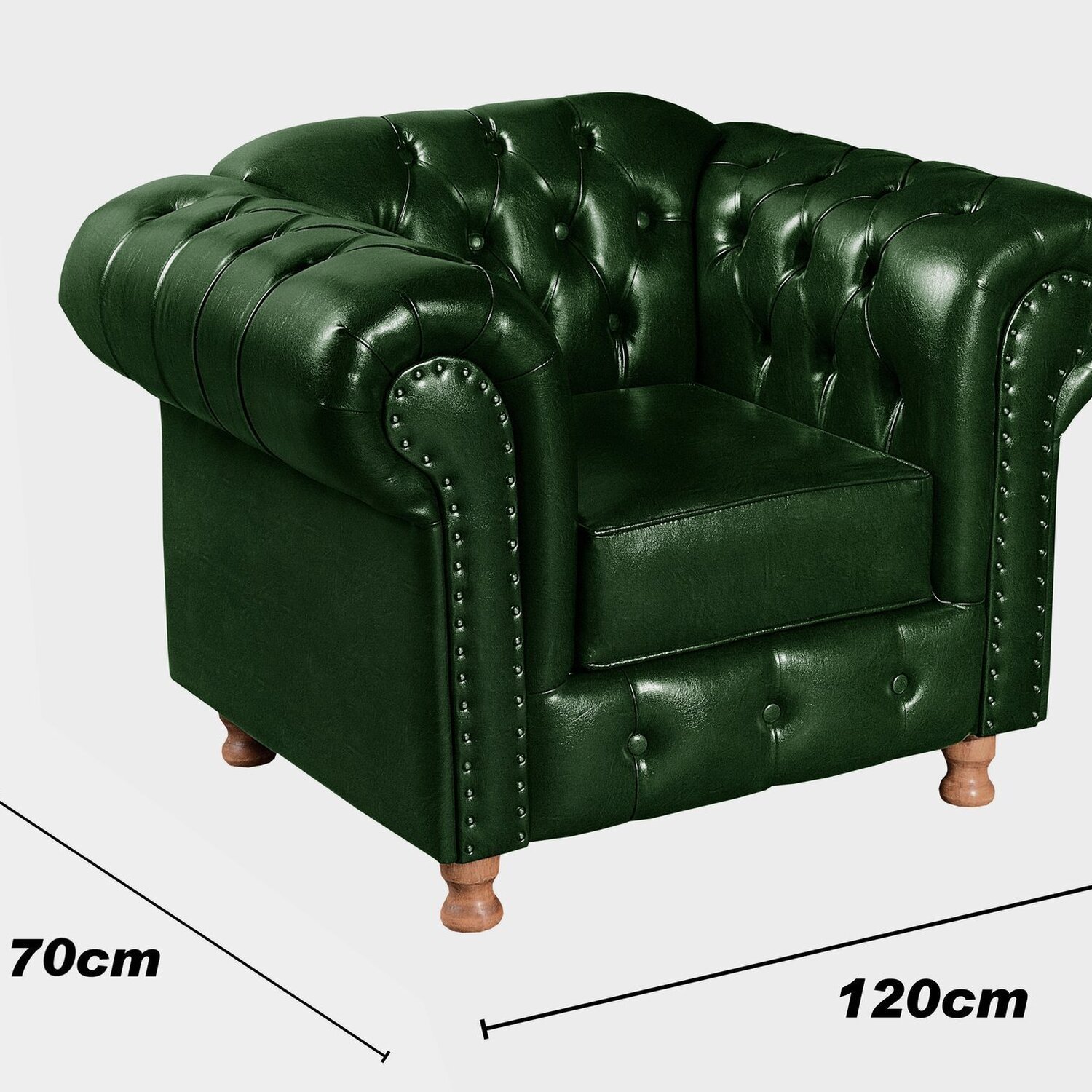 Conjunto de Sofá 3 Lugares e 2 Poltronas Chesterfield Luís Xv - 7