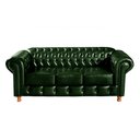 Ver imagem 3 de Conjunto de Sofá 3 Lugares e 2 Poltronas Chesterfield Luís Xv Verde