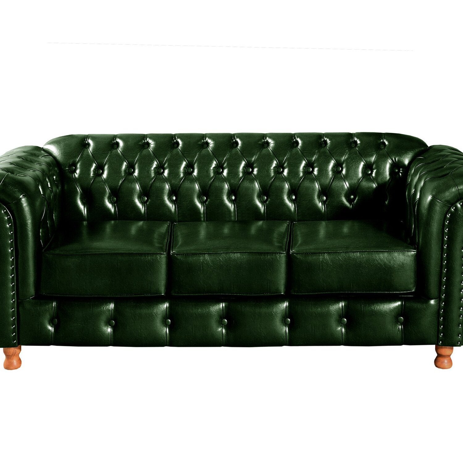 Conjunto de Sofá 3 Lugares e 2 Poltronas Chesterfield Luís Xv - 2