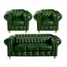 Conjunto de Sofá 3 Lugares e 2 Poltronas Chesterfield Luís Xv - 1