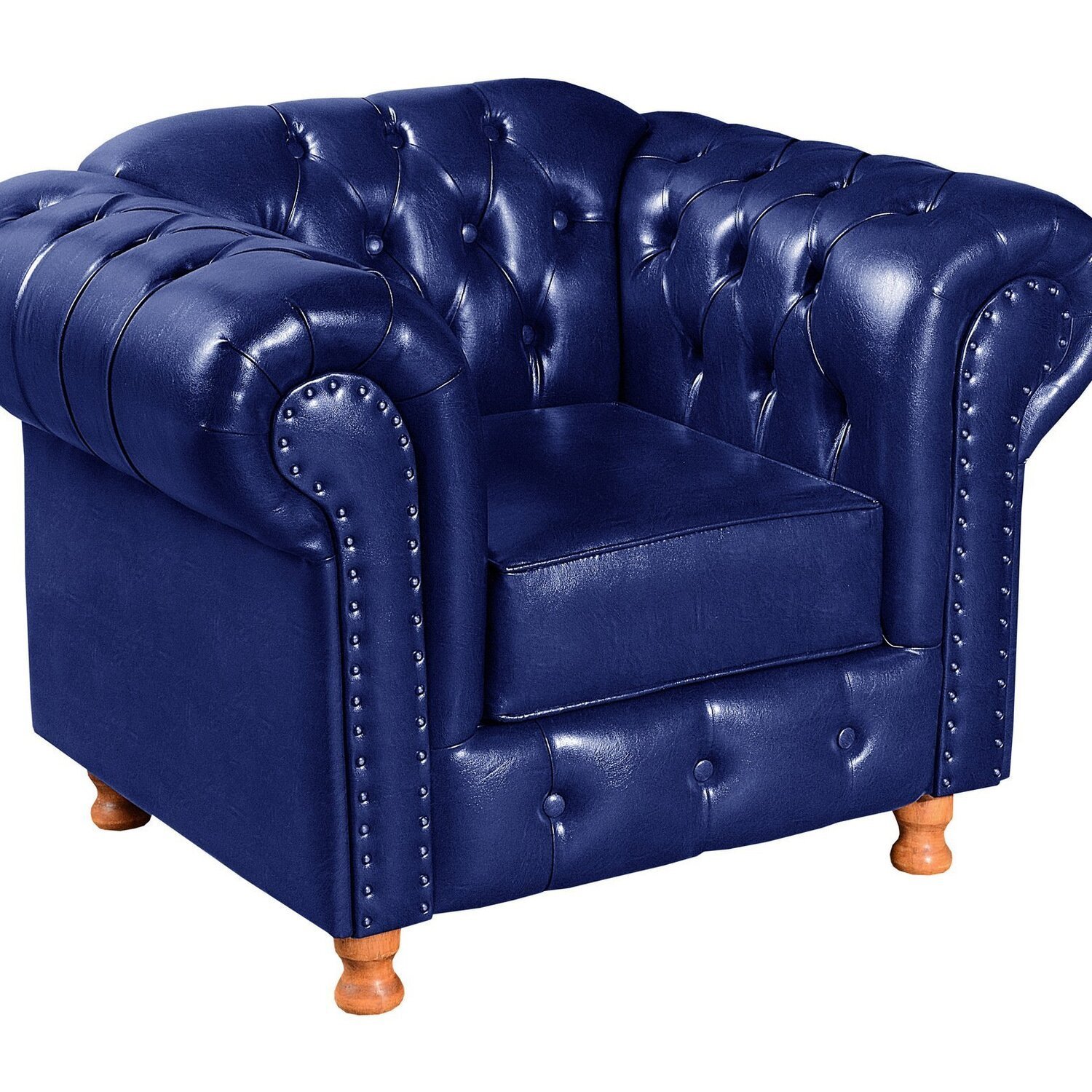 Conjunto de Sofá 3 Lugares e 2 Poltronas Chesterfield Luís Xv - 5