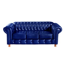Conjunto de Sofá 3 Lugares e 2 Poltronas Chesterfield Luís Xv - 2