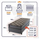 Ver imagem 2 de Cama Box Mônaco Solteiro c/ Molas Ensacadas 88x188x57 Cinza