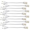 Conector Plug Rabicho para Fita de Led 8mm Kit 10 Unidades Tomada Fonte Perfil Sanca Teto Gesso Ilum - 1