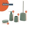 Kit banheiro cerâmica listrada verde 4 pçs - Oikos - 2