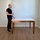 Ver imagem 4 de Mesa de Jantar Retangular Camile - Tampo em Mdf Bp 15mm 135 X 80 Cm e Base em Madeira Maciça