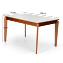 Ver imagem 3 de Mesa de Jantar Retangular Camile - Tampo em Mdf Bp 15mm 135 X 80 Cm e Base em Madeira Maciça