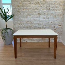 Mesa de Jantar Retangular Camile - Tampo em Mdf Bp 15mm 135 X 80 Cm e Base em Madeira Maciça - 2