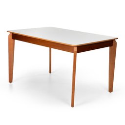 Mesa de Jantar Retangular Camile - Tampo em Mdf Bp 15mm 135 X 80 Cm e Base em Madeira Maciça - 1