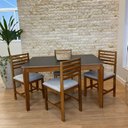 Ver imagem 6 de Mesa de Jantar Retangular Camile - Tampo em Mdf Bp 15mm 135 X 80 Cm e Base em Madeira Maciça