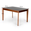 Ver imagem 3 de Mesa de Jantar Retangular Camile - Tampo em Mdf Bp 15mm 135 X 80 Cm e Base em Madeira Maciça