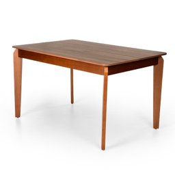 Mesa de Jantar Retangular Camile - Tampo em Mdf Bp 15mm 135 X 80 Cm e Base em Madeira Maciça - 1