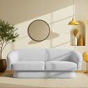 Ver imagem 2 de Sofá Orgânico 03 Lugares 180cm Liz Bouclé Cinza Claro - Nexta Casa