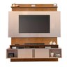 Painel Home Theater Suspenso Rack Louro Freijo/off White - 2