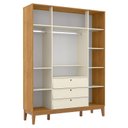 Ver imagem 5 de Berço Americano e Guarda Roupa Unique 4 Portas Off White Freijó Eco Wood - Matic