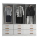 Ver imagem 2 de Guarda-Roupa 6 Portas e 12 Gavetas New Mônaco Branco