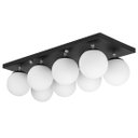 Ver imagem 1 de Lustre Luminária Octuplo Preto Orby Bolinha 60x25 cm