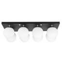 Ver imagem 3 de Lustre Luminária Octuplo Preto Orby Bolinha 60x25 cm