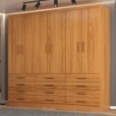 Ver imagem 1 de Guarda-Roupa 6 Portas e 12 Gavetas New Mônaco Amarelo/Cinnamomo