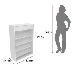 Sapateira Multiuso com Gaveta Tecnomobili Branca - Sa3404 - 4