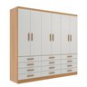 Guarda-roupa 6 Portas e 12 Gavetas New Mônaco - 3