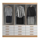 Ver imagem 2 de Guarda-roupa 6 Portas e 12 Gavetas New Mônaco