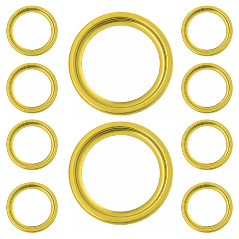 Kit 10 Porta Grelha Ralo Redondo 15x15 Suporte Inox Dourado