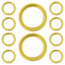 Ver imagem 1 de Kit 10 Porta Grelha Ralo Redondo 15x15 Suporte Inox Dourado