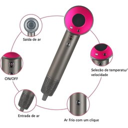 Secador Profissional Íon Plus 1600w Secador Cabelo Forte Íon Turbo 1600w com Jato Frio - 3