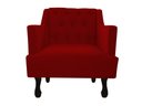 Ver imagem 2 de Kit 2 Poltronas Decorativa Julia Suede Vermelho Pés Madeira Mz Decor