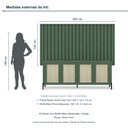 Ver imagem 3 de Kit Smart com Buffet Bend Sextavado Principal Incolar Musgo Metal Preto