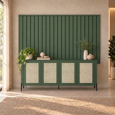 Kit Smart com Buffet Bend Sextavado Principal Incolar Musgo Metal Preto