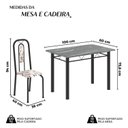 Ver imagem 3 de Conjunto de Mesa com 4 Cadeiras Lívia Arabesco/Preto