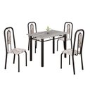 Ver imagem 2 de Conjunto de Mesa com 4 Cadeiras Lívia Arabesco/Preto