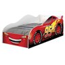 Cama Carro Vermelho Solteiro Menino Menina Mcqueen Relâmpago Moveis House - 1