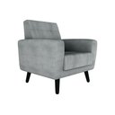 Ver imagem 1 de Poltrona Cadeira Sala Decorativa Recepção Livia Matrix Cinza