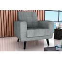 Ver imagem 4 de Poltrona Cadeira Sala Decorativa Recepção Livia Matrix Cinza